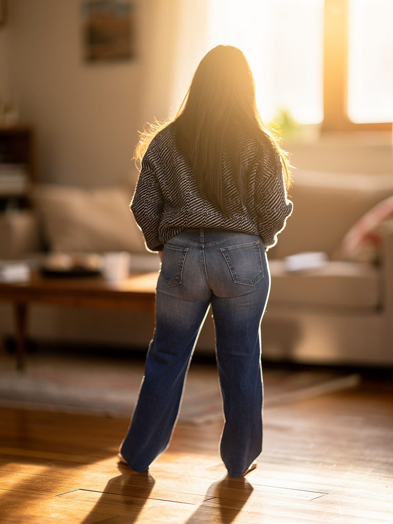 Duke Slim Palazzo with Scissor Cut Jean