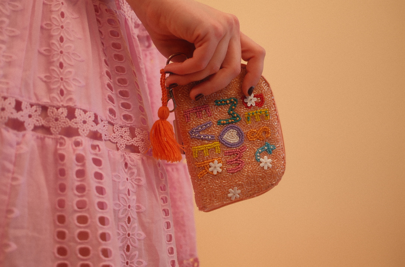 Best Mom Ever Beaded Pouch