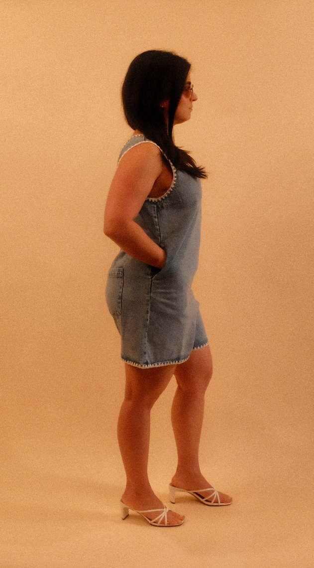 Cathy Denim Romper