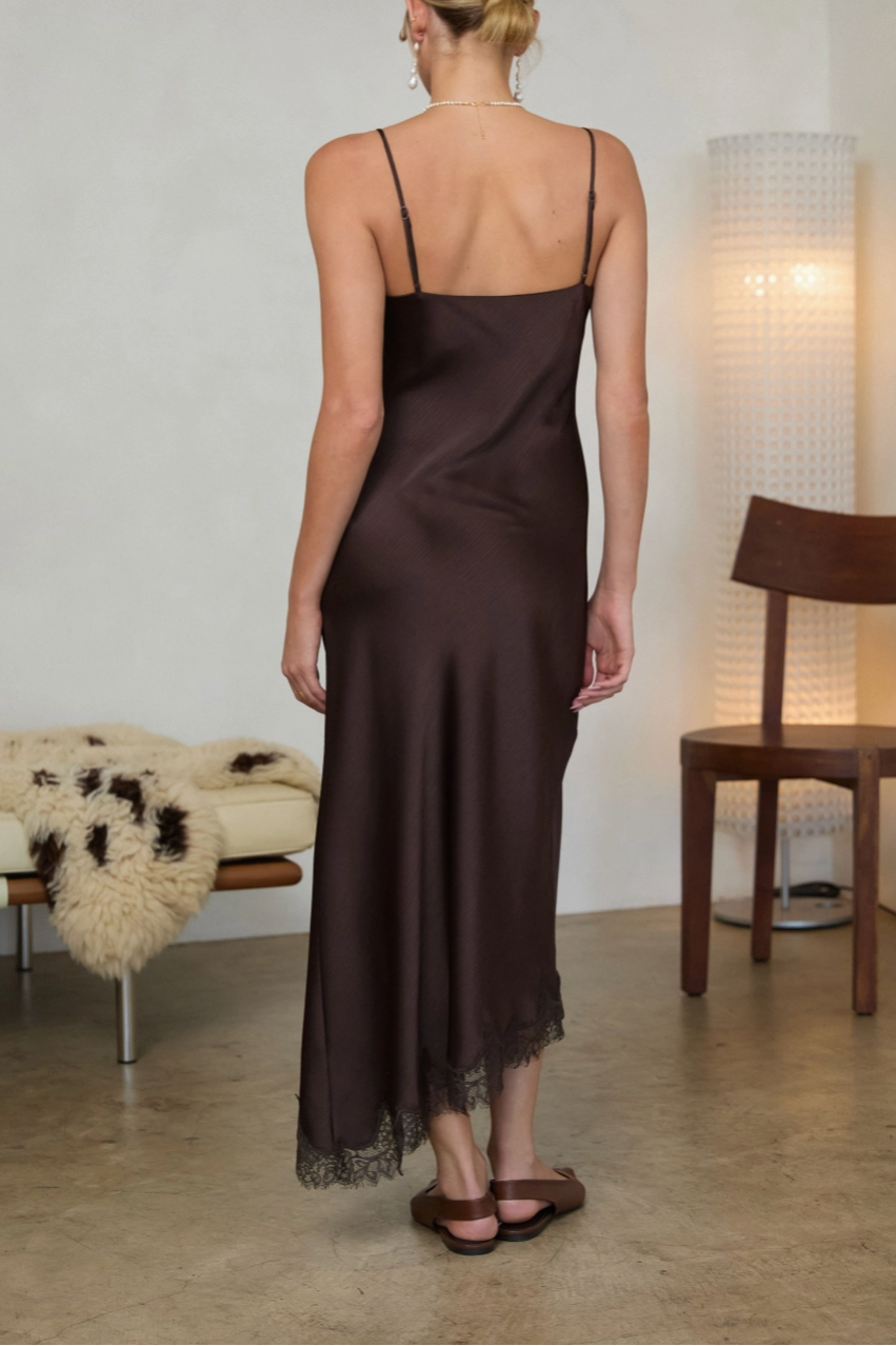 Loreli Satin Lace Cami Dress