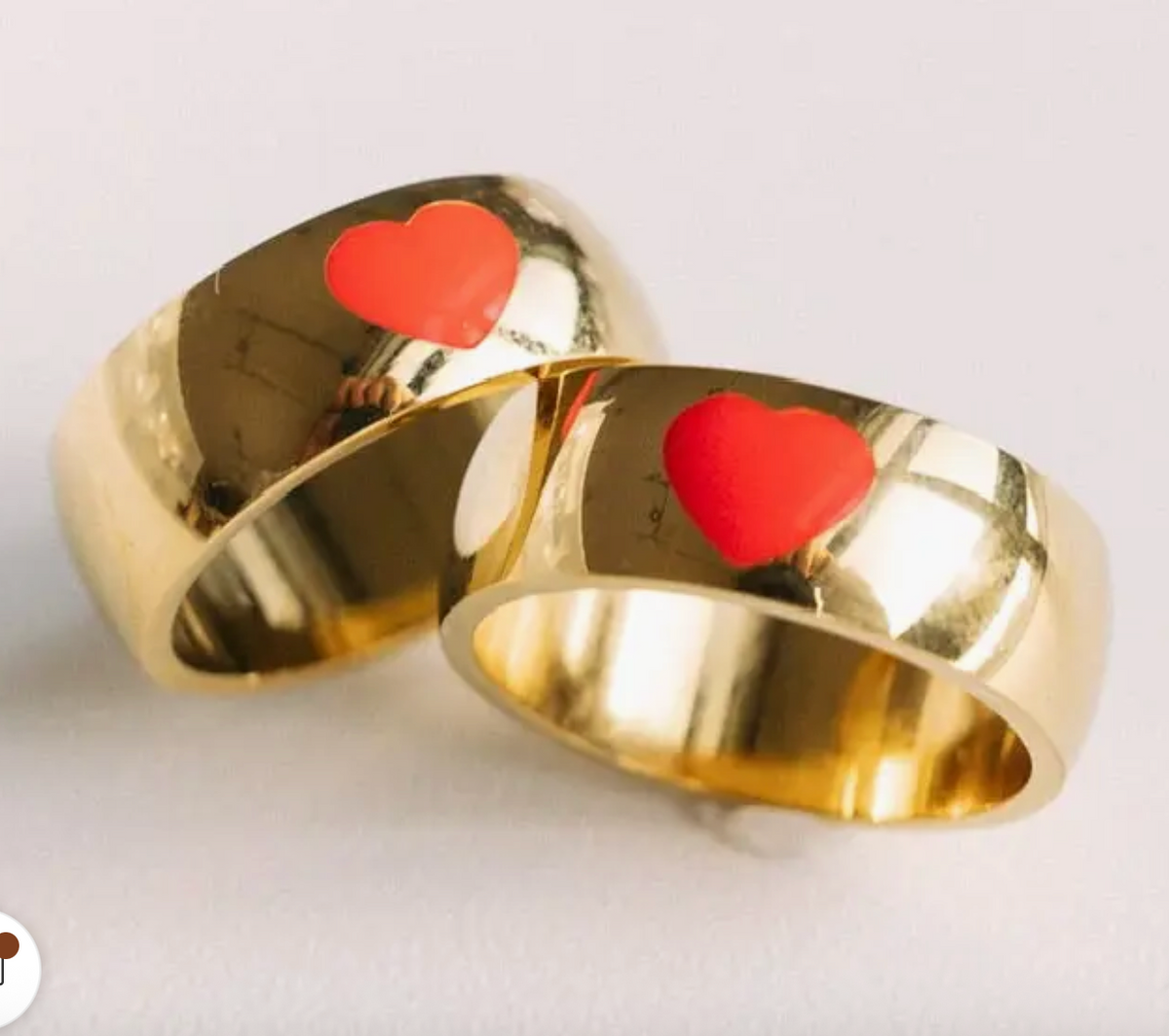 Red Heart Ring - Size 8