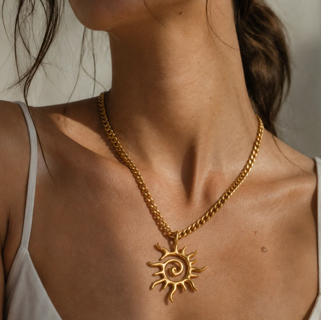 Sun Pendant Necklace