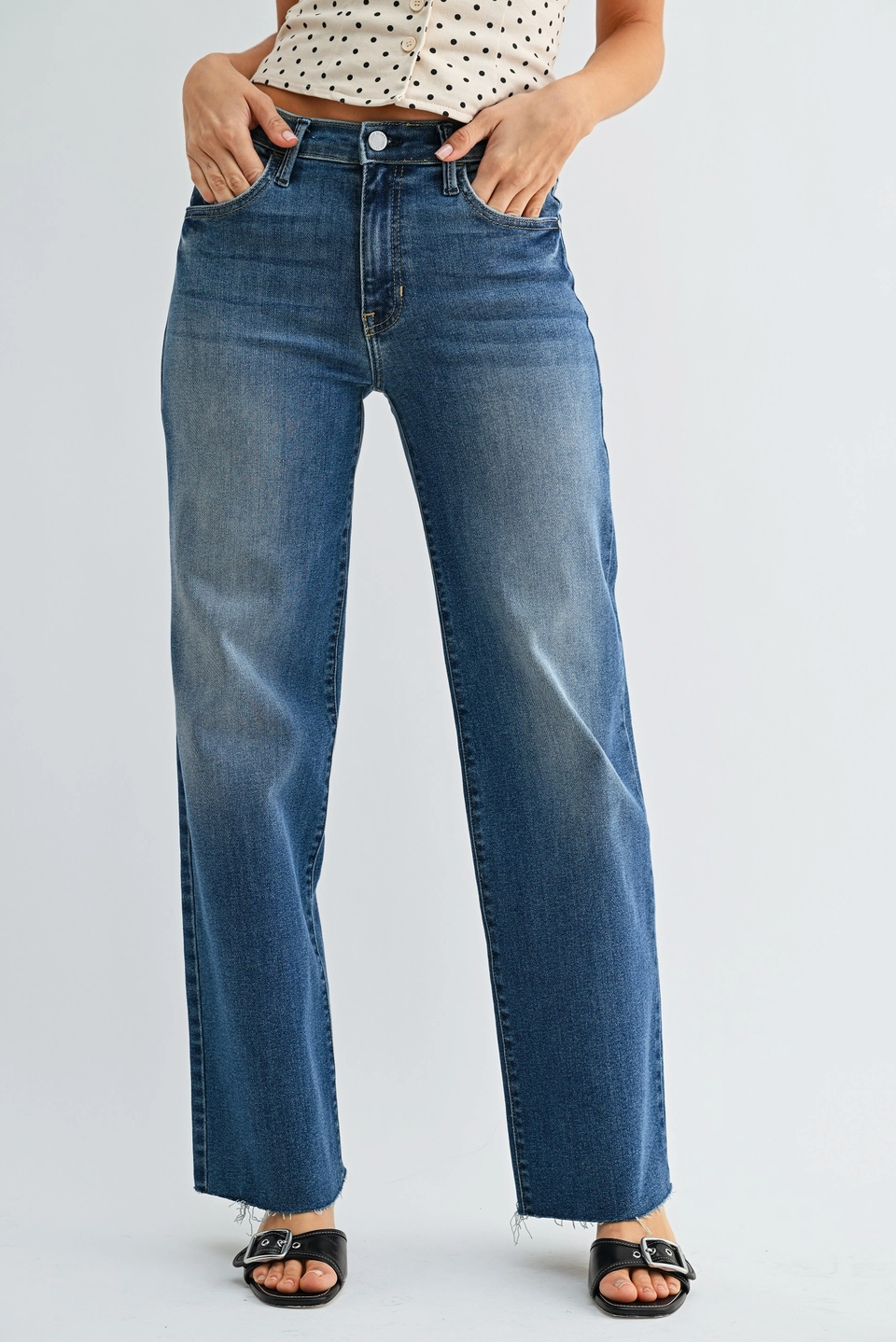 Duke Slim Palazzo with Scissor Cut Jean