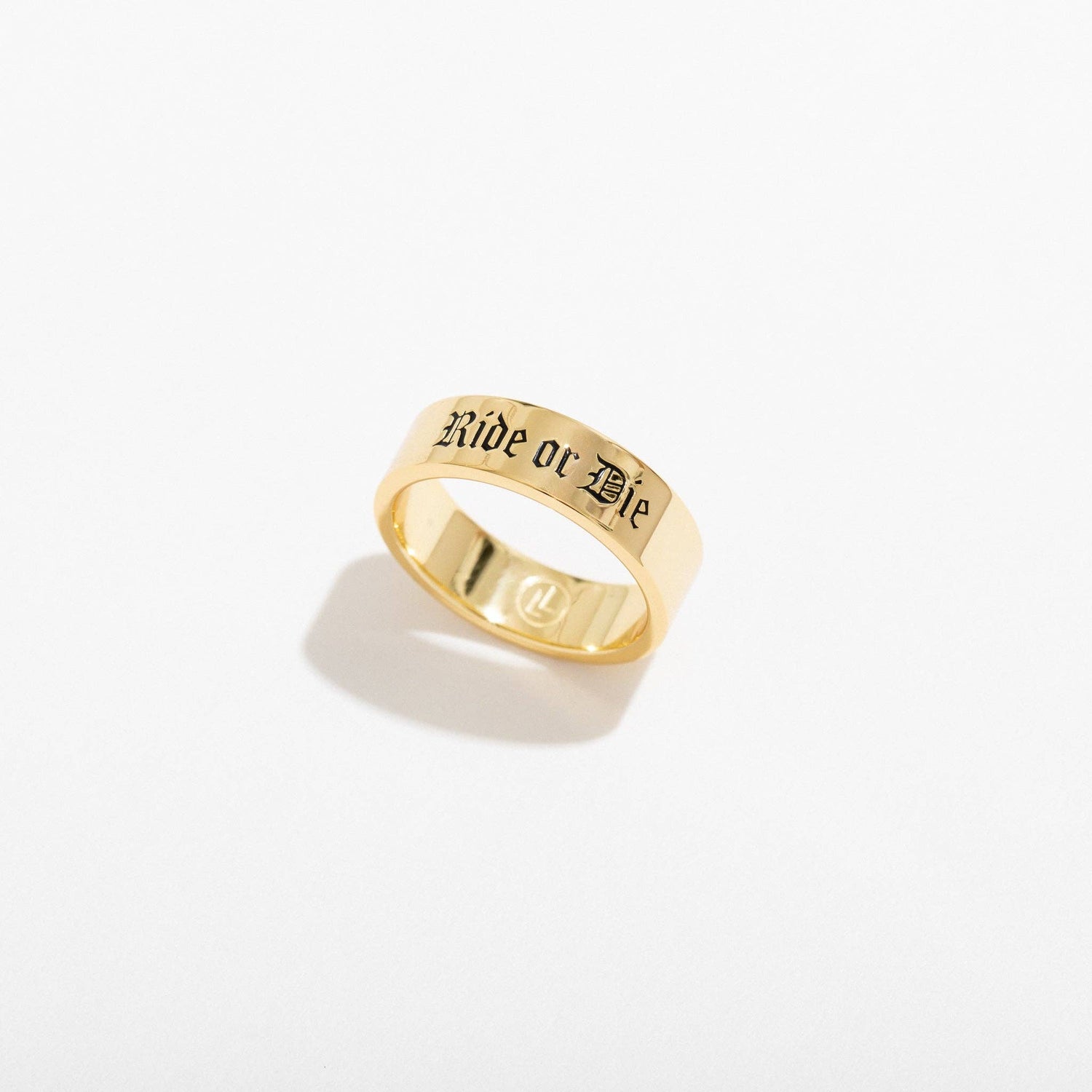 14K Gold Plated Ride or Die Eternity Band Ring