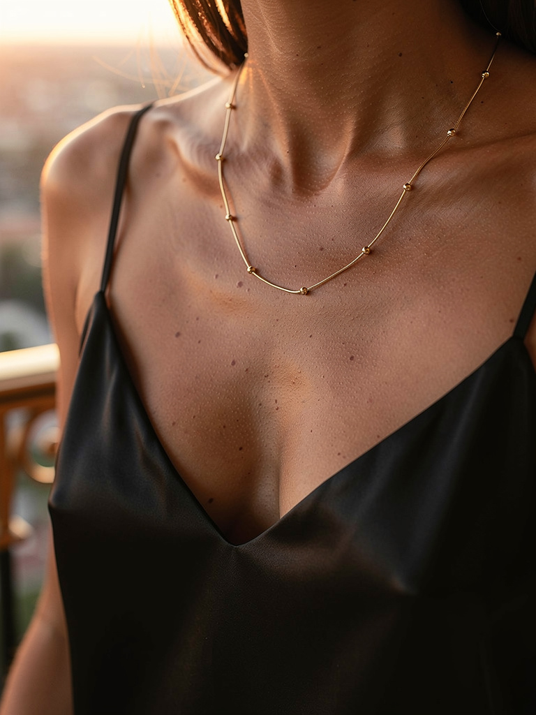 Beaded Ball Chain Necklace