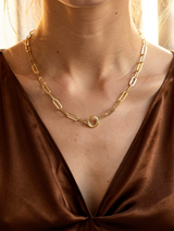 Paper Clip Charm Necklace