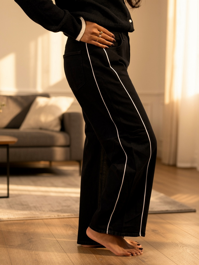 Benny Black Barrel Jean