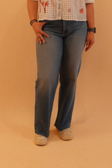Duke Slim Palazzo with Scissor Cut Jean