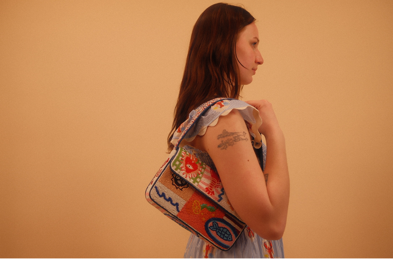 Maine Beaded Shoulder Bag
