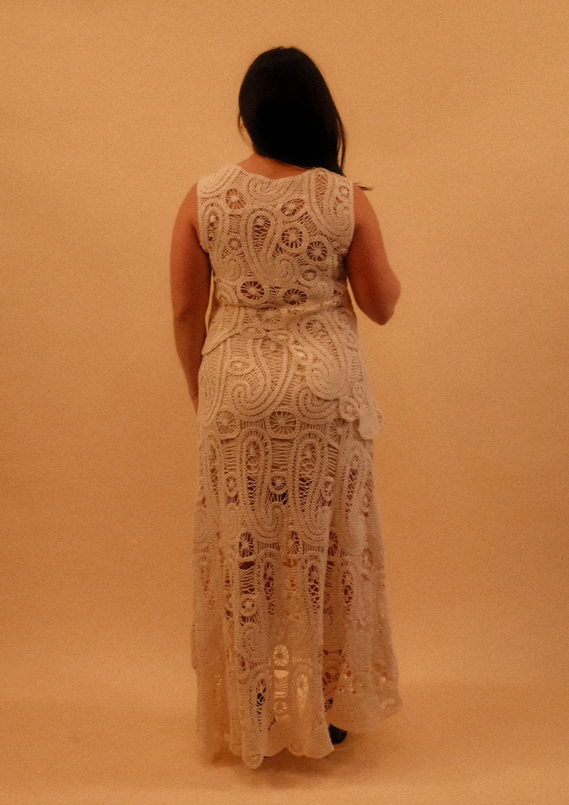 Frances & Mary Crochet Knit Top and Skirt (Sold as a set only)