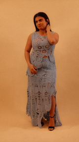 Frances & Mary Crochet Knit Top and Skirt (Sold as a set only)