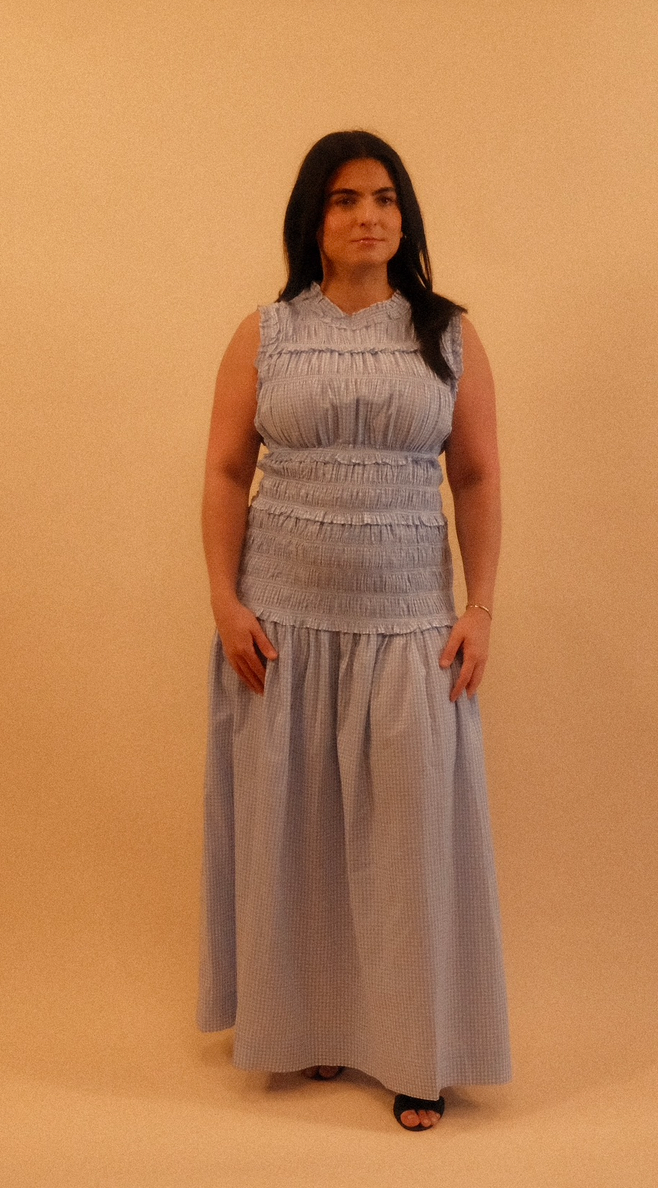 Adora Gingham Maxi Dress
