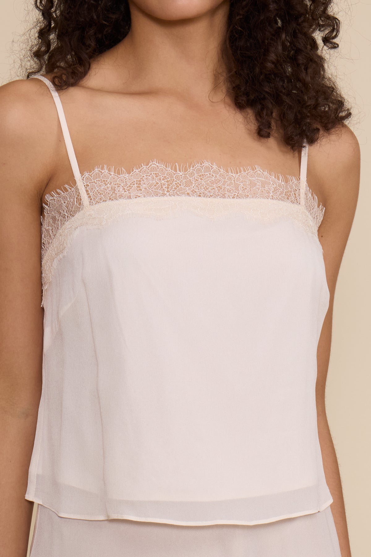 Karlet Lace Trim Tank Top