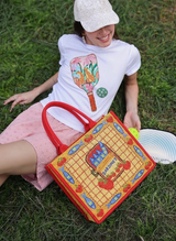 Deep Sea Sardine Beaded Coastal Tote