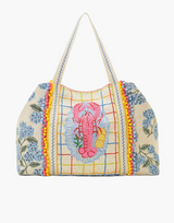 New England Lobster Beaded Oversized Tote