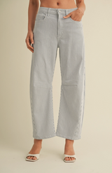 Damon Pinstrip Barrel Jeans
