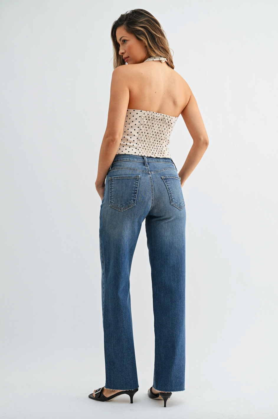 Duke Slim Palazzo with Scissor Cut Jean