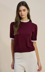 Miriam Knit Short Sleeve Top