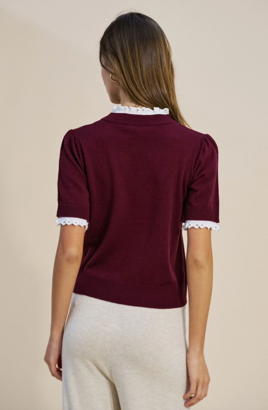 Miriam Knit Short Sleeve Top