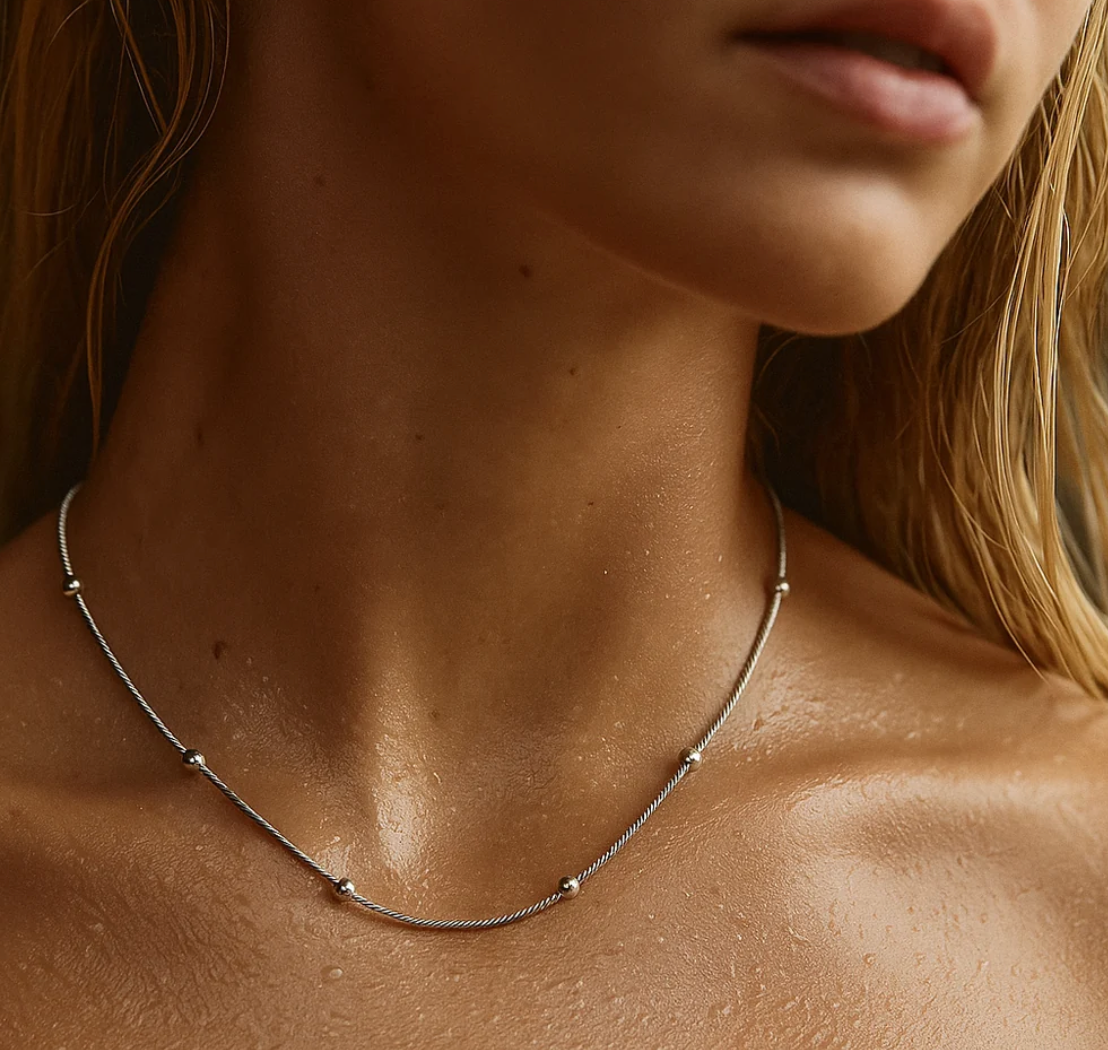 Beaded Ball Chain Necklace
