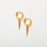 Spike Drop Huggie Hoops